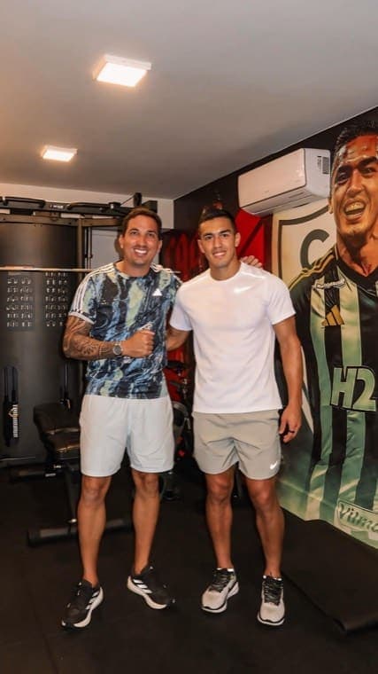 Hugo Araújo com Tomás Cuello
