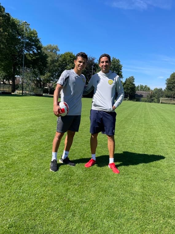 Hugo com Fábio Lima